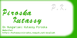 piroska kutassy business card